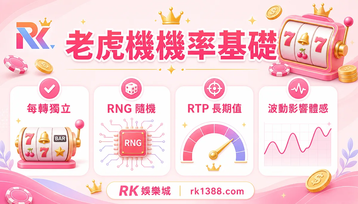 RK娛樂城老虎機機率基礎資訊圖